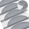 vidaXL Stufenmatten 10 Stk. 65x24x4 cm Hellgrau Halbrund Produktbild-Vorschau 2