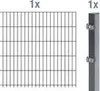 A diagram showing a fence panel and a fence post with mounting hardware. Anteprima dell’immagine prodotto