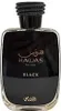 A black perfume bottle with silver accents and text on the label. Anteprima dell’immagine prodotto