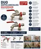 Sirocco Duo Doppelanschluss Wasserhahn Zapfventil 1/2" Produktbild-Vorschau 6