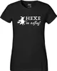 Huuraa Damen T-Shirt Hexe im Anflug XL Black Bio Baumwolle Produktbild-Vorschau 2