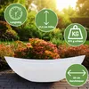 Große Vintage Outdoor Pflanzschale oval 55 cm hell-grau Produktbild-Vorschau 2