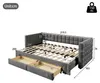 Flieks Polsterbett 90x200/180x200cm mit 2 Schubladen, Produktbild-Vorschau 7