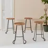 sweeek - 4er-Set Barhocker aus Mangoholz und Stahl, Produktbild-Vorschau 9