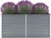 vidaXL Garten-Hochbeet Verzinkter Stahl 160x40x77 cm Grau Produktbild-Vorschau 7