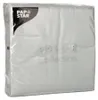 Servietten, 1-lagig 1/4-Falz 33 cm x 33 cm hellgrau Produktbild-Vorschau 2