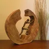 Skulptur Push and Work 29 x 28 cm Black Gold Mangoholz Alu Produktbild-Vorschau 13