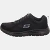 A black Skechers sneaker shown from the side against a white background. Anteprima dell’immagine prodotto