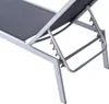 BELIANI Leżak ogrodowy czarny srebrna aluminiowa rama 197 x Podgląd zdjęcia produktu 9