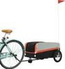vidaXL Príves na bicykel čierno-oranžový 45 kg železa Náhľad obrázku produktu 3