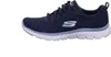A side view of a blue Skechers shoe against a white background. Voir les images du produit