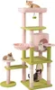 Arbre à chat COSTWAY 148cm thème floral, arbre à chat à Voir les images du produit 1