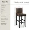 Tabouret de bar en cuir synthétique - marron antique, Lot Voir les images du produit 6