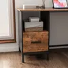Biurko Komputerowe Narożne Rustykalne Loft Vintage Podgląd zdjęcia produktu 3