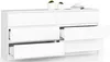 Commode blanche de 160 cm de large avec 6 tiroirs, chambre Voir les images du produit 2
