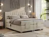A bedroom scene featuring a beige boxspring bed. Produktbild-Vorschau