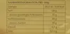 Nutritional information table for a food product. Produktbild-Vorschau