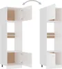 vidaXL Szafka mikrofalowa biały wysoki połysk 60x57x207 cm Podgląd zdjęcia produktu 4