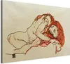 Italienischer Leinwand Leinwandbild - Crouched Girl With Produktbild-Vorschau 1