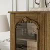 Vitrinenschrank aus Massivholz mit Glastüren, Vintage Produktbild-Vorschau 4
