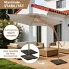 Puluomis Doppellagiger Sonnenschirm 3m, Gartenschirm mit Produktbild-Vorschau 5