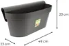 Geländerkasten Balkon mit Wasserspeicher Blumentopf Zaun Produktbild-Vorschau 2