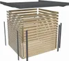 An exploded view of a wooden shed structure with a concrete roof. Produktbild-Vorschau