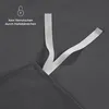 Close-up of a dark gray fabric with white ties, indicating a feature of the product. Voir les images du produit