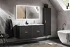 Design Badmöbel Set ADEL SCHWARZ 120 cm MDF SOFT-CLOSE Produktbild-Vorschau 1