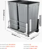 Poubelle coulissante VEVOR (50 Qt x2), double poubelle de Voir les images du produit 7