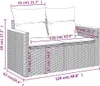 vidaXL Gartensofa mit Kissen 2-Sitzer Schwarz Poly Rattan Produktbild-Vorschau 8
