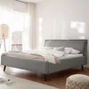 Doppelbett Estee 180x200cm - hellgrau/schwarz Produktbild-Vorschau 2