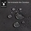 Close-up of a black textured fabric with water droplets on it. Podgląd zdjęcia produktu