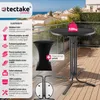 tectake® vysoký stůl Eren kulatý s krytem stolu plastové Náhled obrázku produktu 3