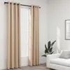 vidaXL Zatemňovací závěsy s očky vzhled lnu 2 ks. Béžové Náhled obrázku produktu 2