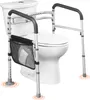 A toilet safety frame is shown installed around a toilet. Anteprima dell’immagine prodotto