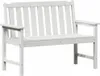 vidaXL Záhradná lavička, biela, 120 x 59 x 88 cm, HDPE Náhľad obrázku produktu 1