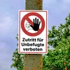 Zutritt für Unbefugte verboten 20cmx30cm mit Klebepads Produktbild-Vorschau 5