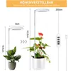 A diagram showing two sizes of a plant grow light with dimensions and a separate image of the grow light's control unit and USB cable. Náhľad obrázku produktu