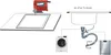 Diagram showing installation of a kitchen sink and appliances. Náhled obrázku produktu