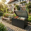 Boîte de rangement en métal, coffre de jardin, 300 L, Voir les images du produit 10