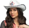Weißer USA Cowboyhut für Erwachsene - Produktbild-Vorschau 6