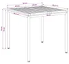 Gartentisch Weiß und Schwarz 80 x 80,5 x 75 cm Produktbild-Vorschau 7