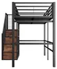 Hoogslaper 90 x 200 cm met trap, opbergkast, kledingroede Productafbeelding-voorbeeld 12