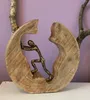 Skulptur Push and Work 29 x 28 cm Black Gold Mangoholz Alu Produktbild-Vorschau 15