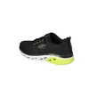 A side view of a single black Skechers sneaker with yellow accents. Produktbild-Vorschau
