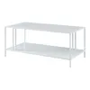 A white metal coffee table with two shelves, shown from a slightly elevated side angle against a white background. Produktbild-Vorschau