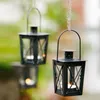2x Mini Laterne Metall + Glas schwarz – Teelichthalter Produktbild-Vorschau 7