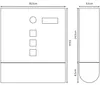 SASKA GARDEN Briefkasten 30,5 x 9,5 x 33 cm anthrazit Produktbild-Vorschau 6