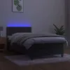 Boxspringbett mit Matratze & LED Dunkelgrau 100x200 cm Samt Produktbild-Vorschau 2